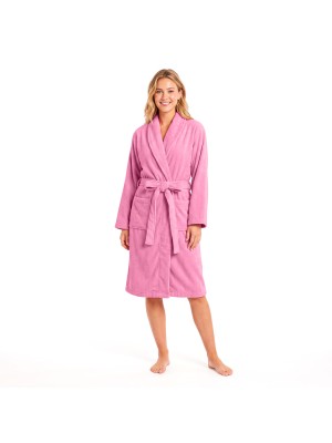 Cherry Blossom Pink Premium Terry Bathrobe for Men & Women  450 GSM